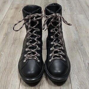 Aquatalia Size 9 Black Leia Weatherproof Leather Boot NEW